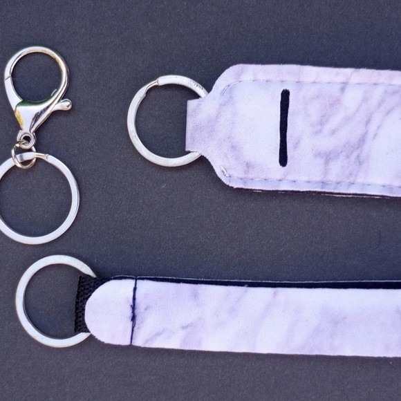 5 for $25 Stocking Stuffers Wrist Strap Lip Balm Holder Keychain Purple - Picture 3 of 6
